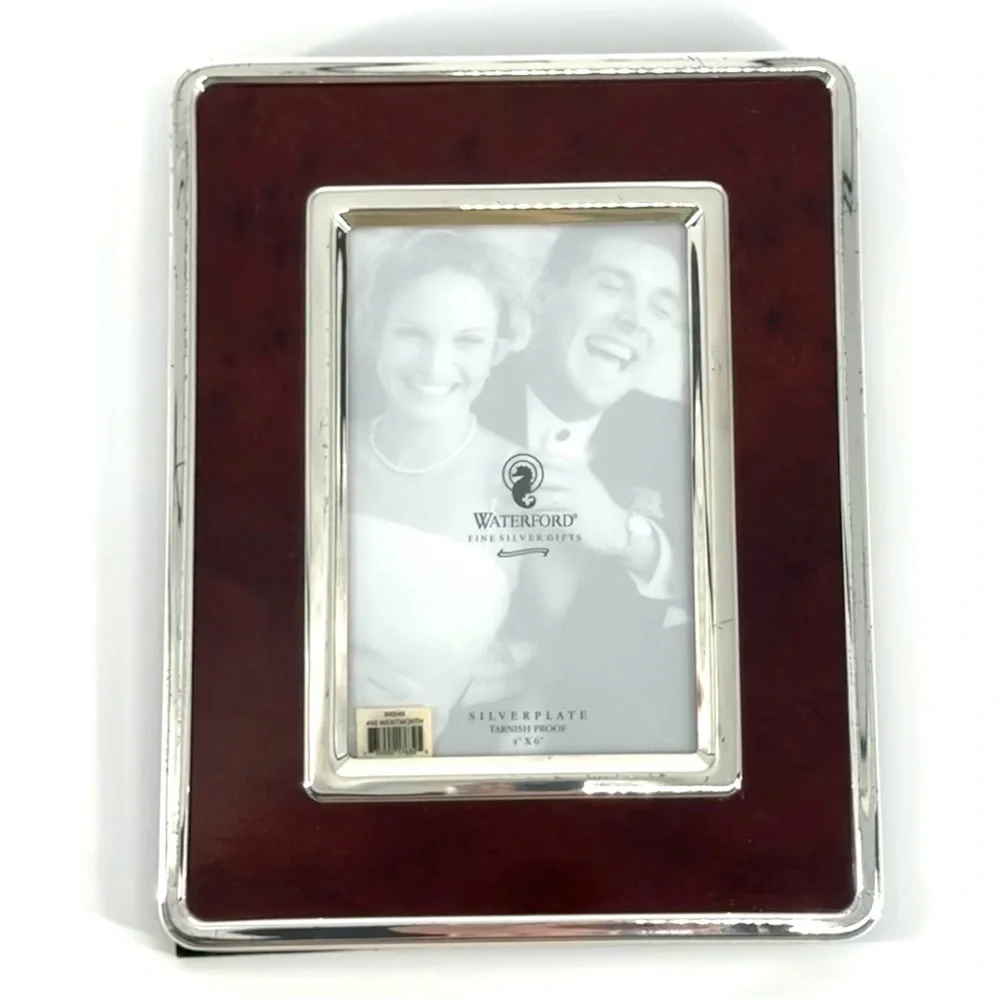 Waterford Wentworth Fine Silver Plate Mahogany Picture Fame